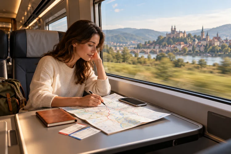 Designing Multi-City European Itineraries Around Rail Networks